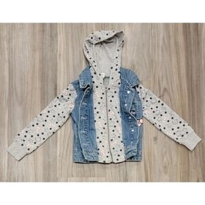 Hello Kitty Fleece and Denim Layered Jacket - Adorable & Stylish!